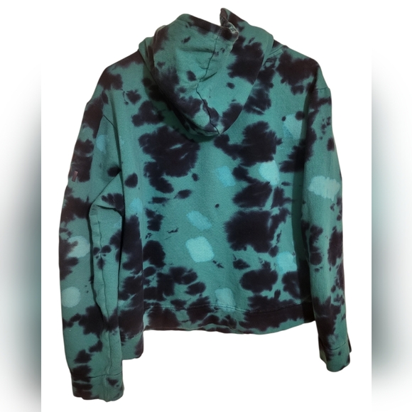 Aero Aeropostale New York Turquoise Black Tie Dye Ladies Sweatshirt Hoodie, L - Picture 2 of 7
